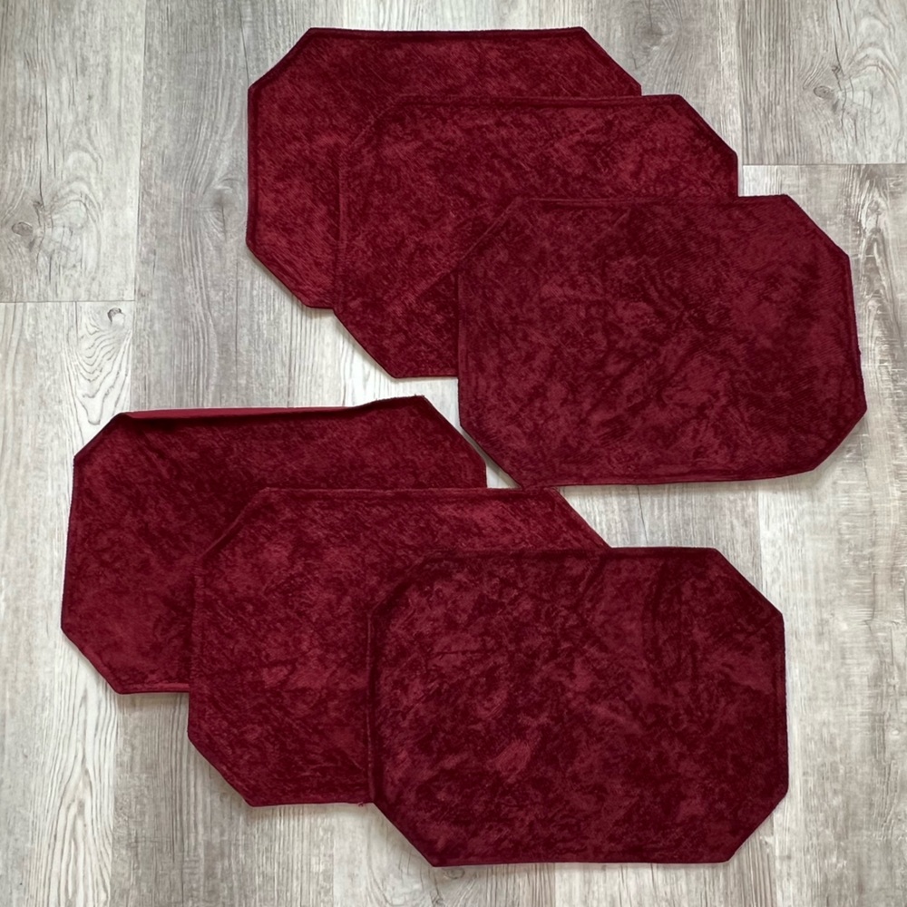 Burgundy Placemats set of 6